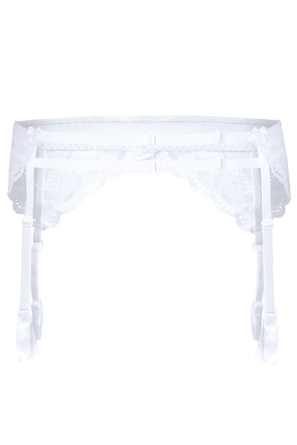 Rose White Suspender Belt