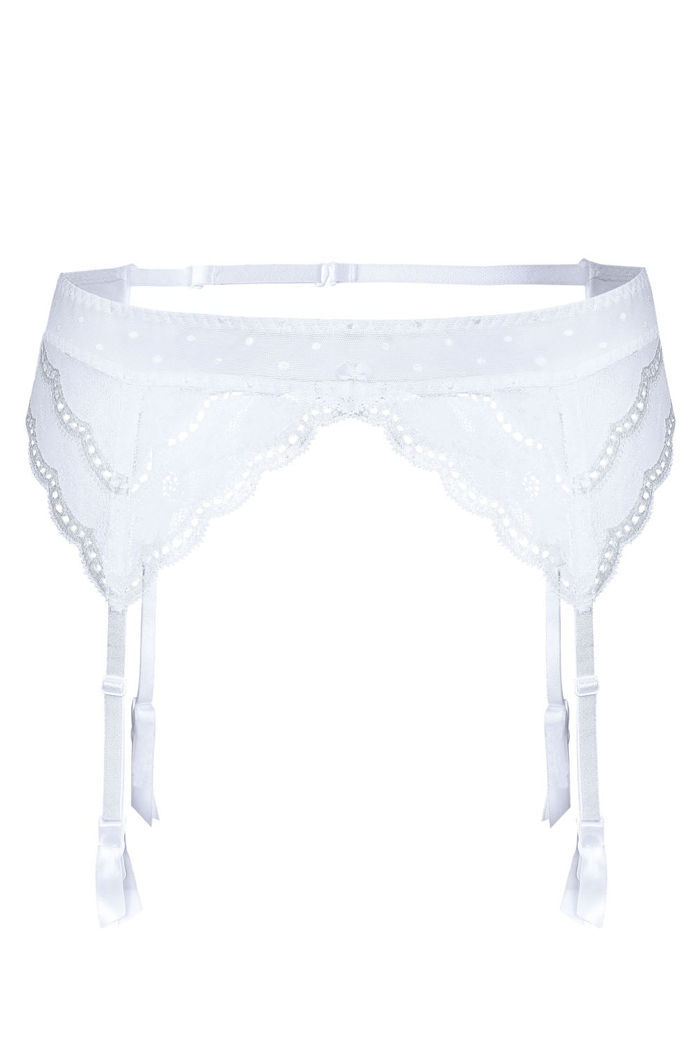 Rose White Suspender Belt