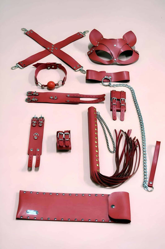 Vegan Harness Set|Foot Cut Set|Cat Mask|  7 Pieces Full Vegan Harness Set