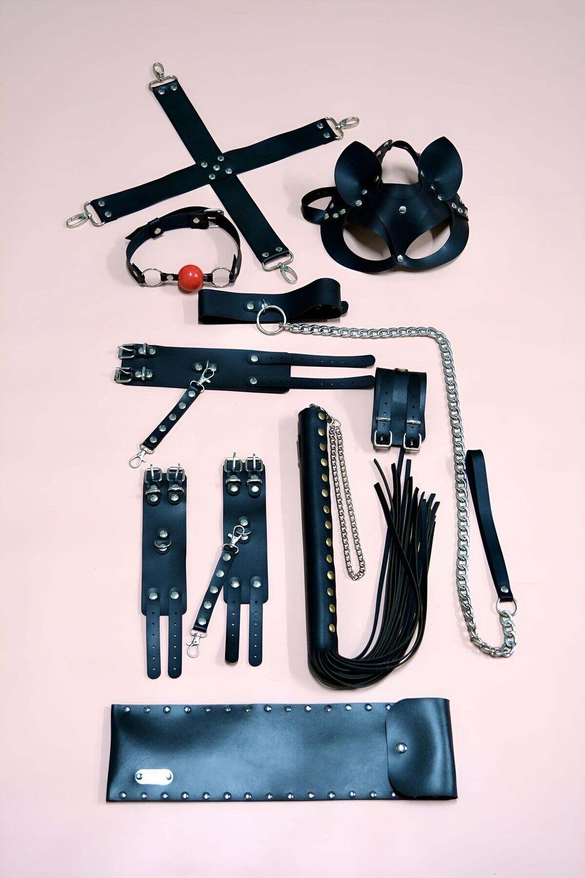 Vegan Harness Set|Foot Cut Set|Cat Mask|  7 Pieces Full Vegan Harness Set