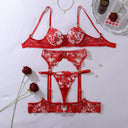 Red Passion Garter Lingerie Set