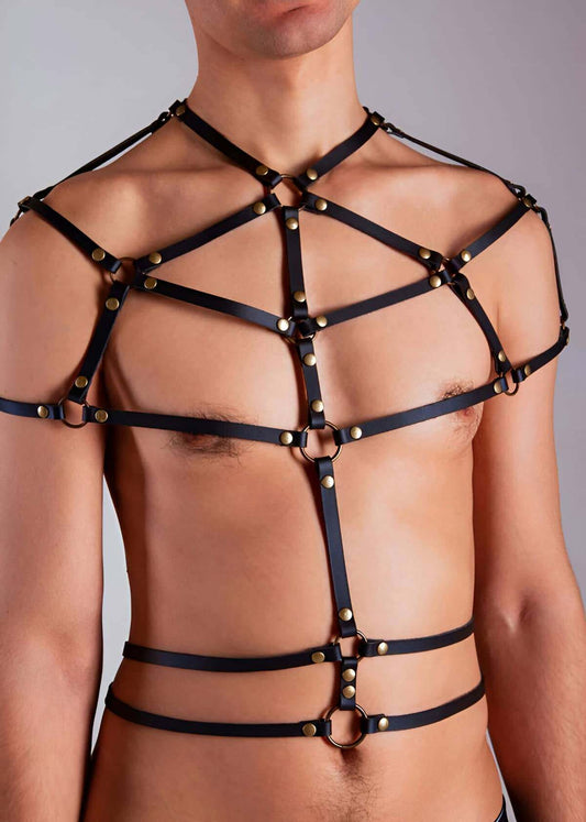 Man Body Harness Set | Vegan Man Body Harness Set| Fantasy Male Harness